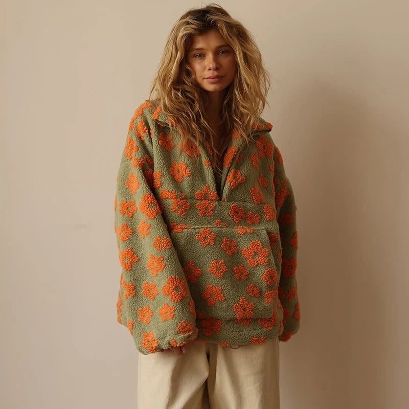 Luna - Maglione donna con stampa floreale