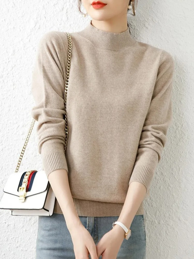 Maglione Donna Morbido con Collo Alto