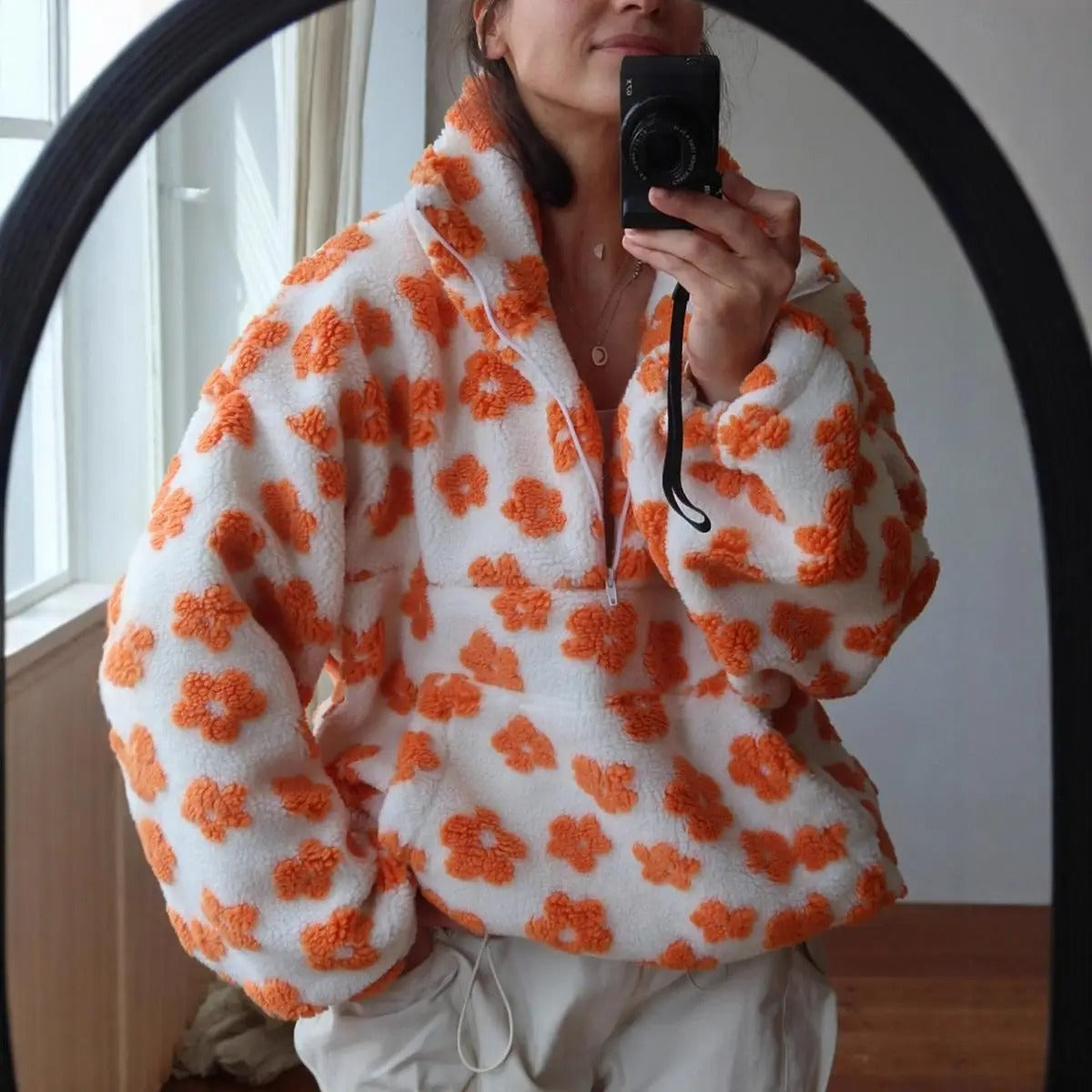 Luna - Maglione donna con stampa floreale