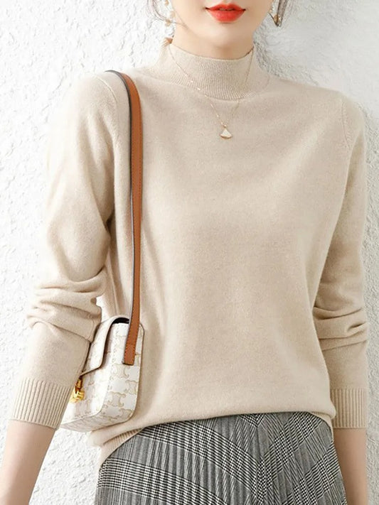Maglione Donna Morbido con Collo Alto