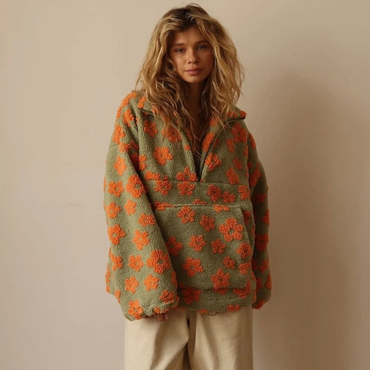 Luna - Maglione donna con stampa floreale