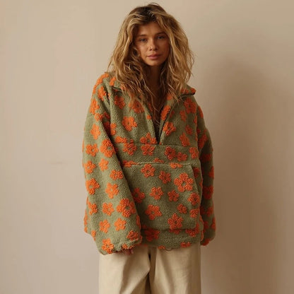 Luna - Maglione donna con stampa floreale